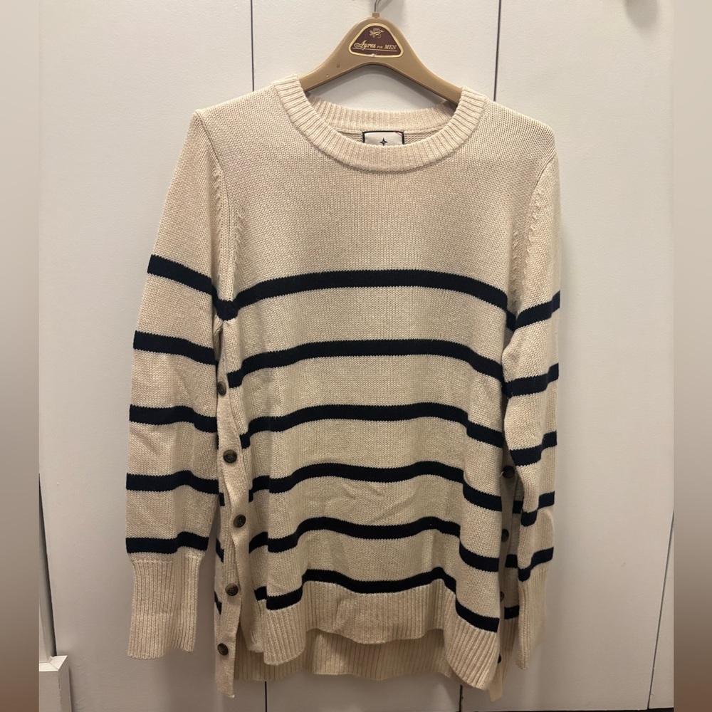 Tuckernuck Striped Cream and Black Women’s Sweater - Offers accepted!